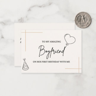 Personalized Birthday Card for Boyfriend 