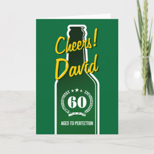 Personalized Birthday card for men Beer beverage