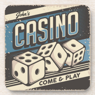 Personalized Birthday Casino Dice Coaster