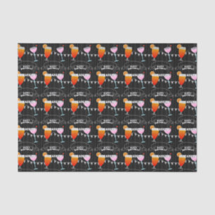 Personalized Birthday Chalkboard Cocktails Tissue Paper