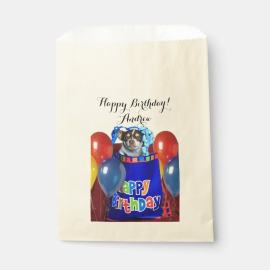Personalized Birthday chihuahua dog treat bags