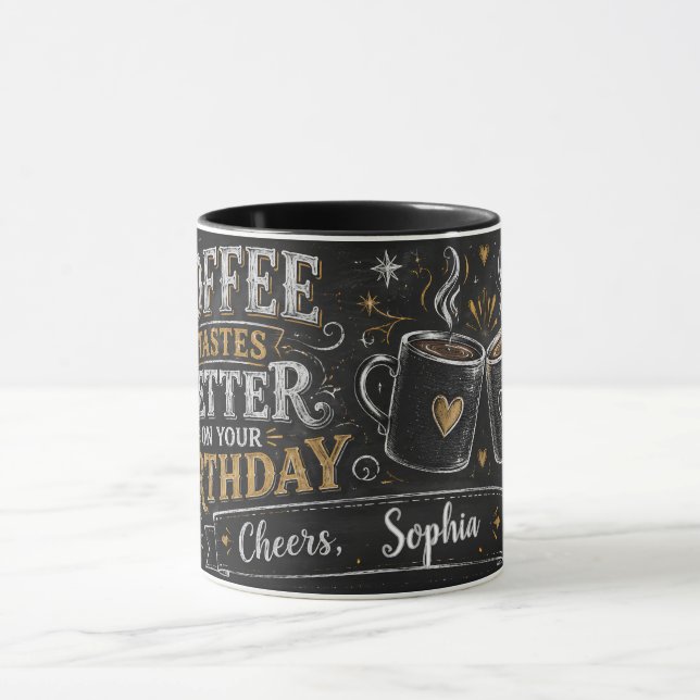 Personalized Birthday Coffee Mug (Center)