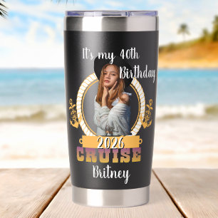 Personalized Birthday Cruise Custom Face  Insulated Tumbler