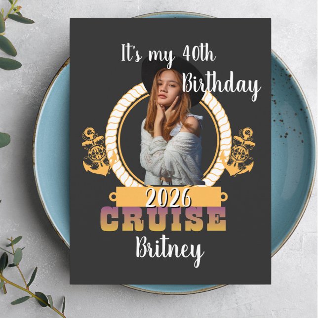 Personalized Birthday Cruise Custom Face  Postcard (Creator Uploaded)