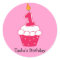 Personalized Birthday Cupcake Stickers