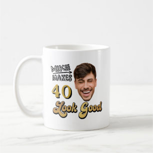 Personalized Birthday Custom Photo, Name & Age  Coffee Mug