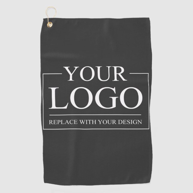 Personalized Birthday Gift Golfer Dad Elegant Golf Towel (Front)