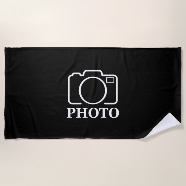 Personalized Birthday Gift Idea Upload Your Photo Beach Towel (Front)