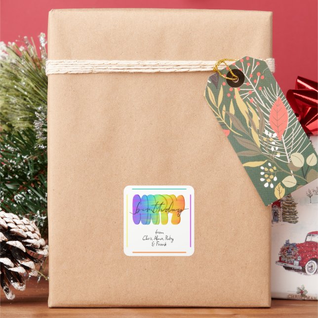 Personalized Birthday Gift Stickers (Holiday)