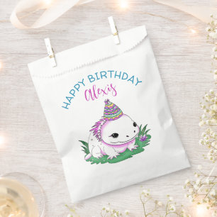 Personalized Birthday Girl Axolotl Themed Favour Bag