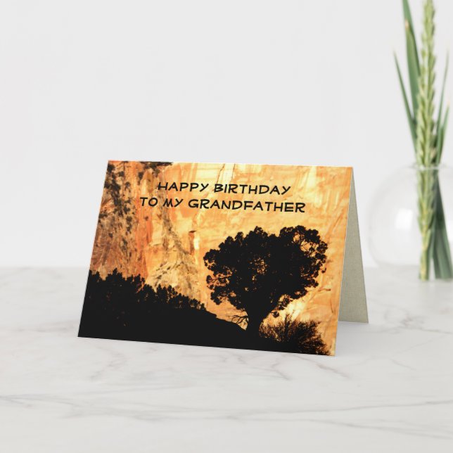 Personalized Birthday Greeting Card to Grandfather (Front)