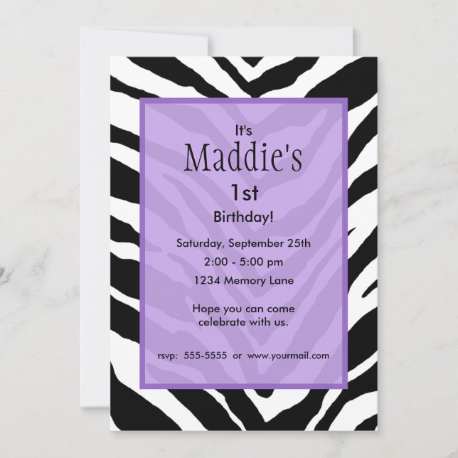 Personalized Birthday Invitation (Front)