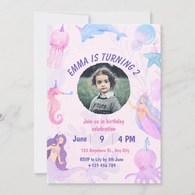 Personalized Birthday Invitation (Front)