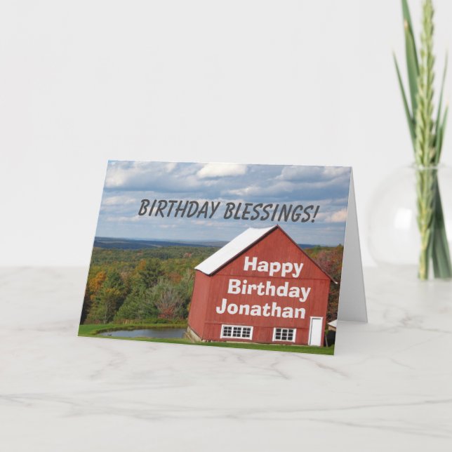 Personalized Birthday Jeremiah 29:11Bible Card (Front)