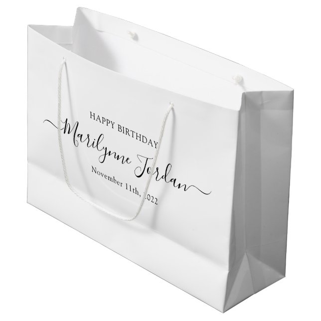 Personalized Birthday Large Gift Bag (Front Angled)