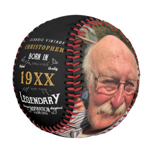 Personalized Birthday Monogram Legendary Father Baseball
