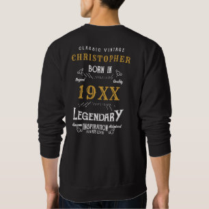Personalized Birthday Monogram Legendary Father Sweatshirt