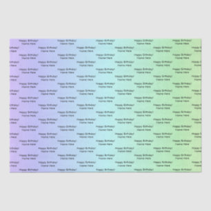 Personalized Birthday Name Elegant Rainbow Colours Tissue Paper