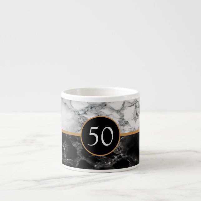 Personalized Birthday or Anniversary Espresso Cup (Front)