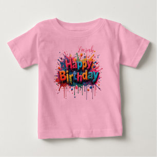 Personalized Birthday Paint Splash Shirt