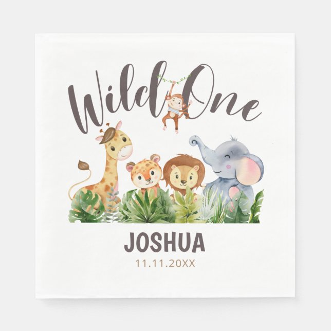 Personalized Birthday Paper Napkin (Front)