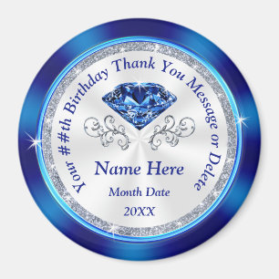 Personalized Birthday Party Favours, ANY YEAR Magnet