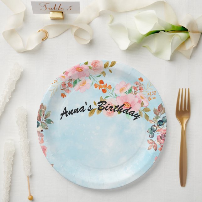 Personalized Birthday Party plate (Wedding)