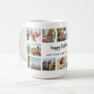 Personalized Birthday Photo Collage Mug