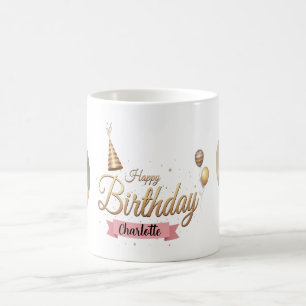 Personalized Birthday Photo Custom Name Party Coffee Mug