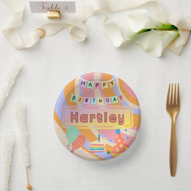 Personalized Birthday Plates, 10 Birthday Plates (Wedding)