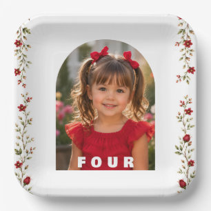 Personalized Birthday Plates Girl Age 4