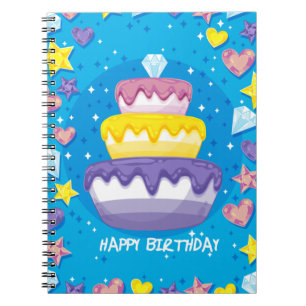 Personalized Birthday Positive Yearly Planner Notebook