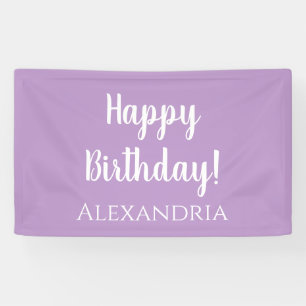 Personalized Birthday Purple Lilac Happy Birthday Banner
