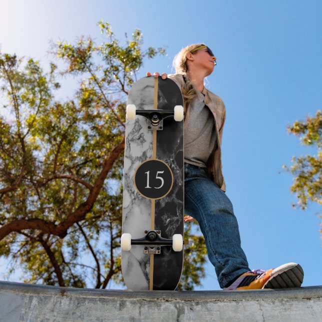 Personalized Birthday Scateboard Gift Marble Stone Skateboard (Outdoor 1)