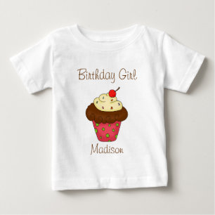Personalized birthday shirts cupcake birthday girl