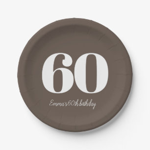 Personalized Birthday Sophisticated Paper Plate