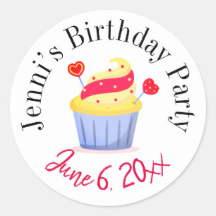 Personalized birthday stickers 