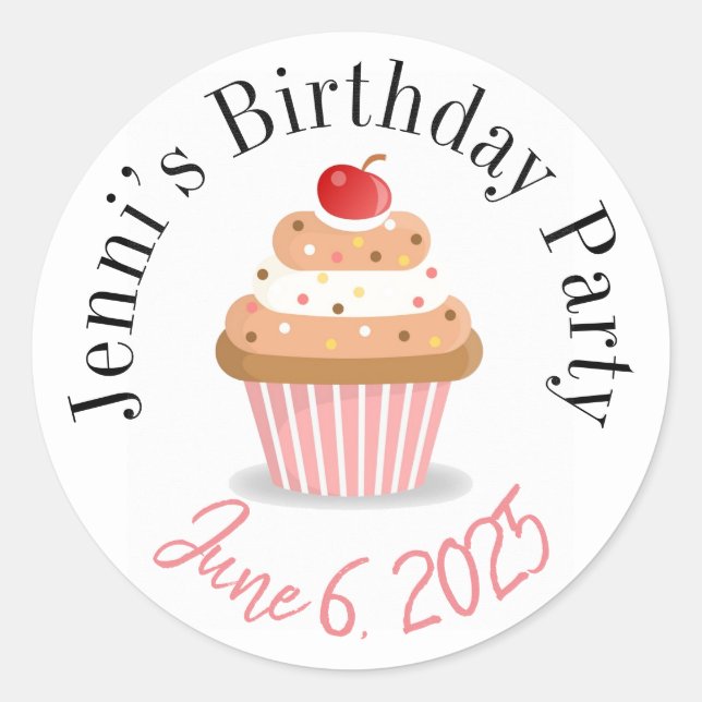 Personalized birthday stickers  (Front)