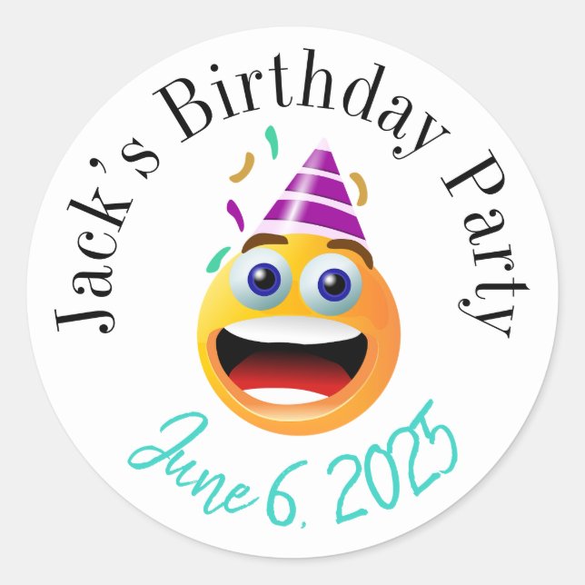 Personalized birthday stickers  (Front)