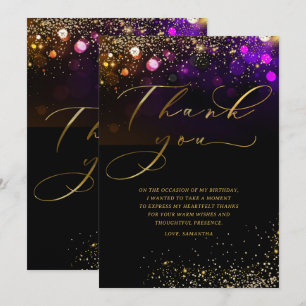Personalized  Birthday Thank You Cards for Adults