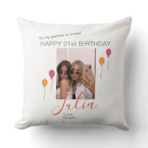 Personalized Birthday Throw Pillow for Your Bestie