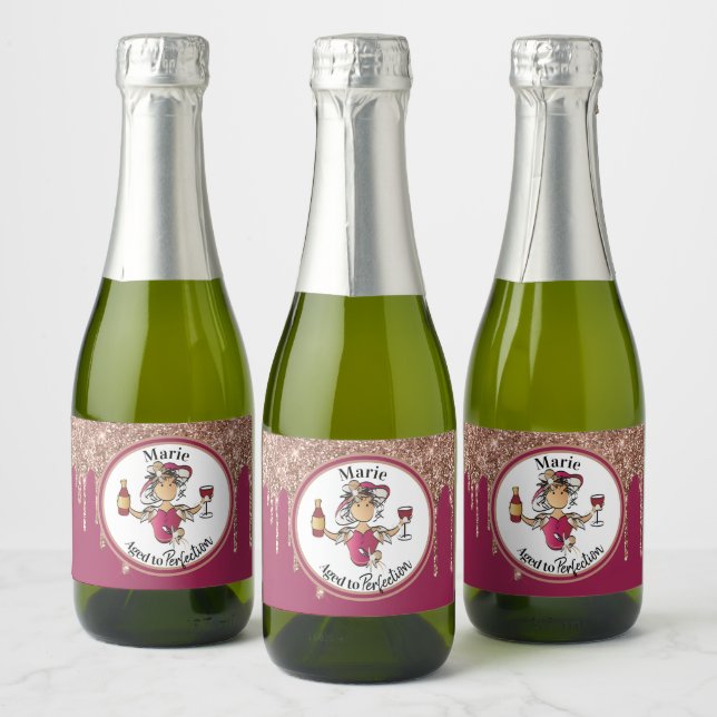 Personalized Birthday Toast Favour Sparkling Wine Label (Bottles)