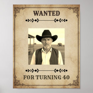Personalized Birthday Wanted Poster Customizeable