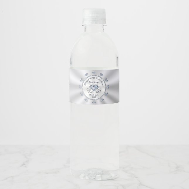 Personalized Birthday Water Bottle Labels (Front)