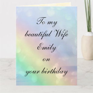 Personalized Birthday Wife design Card