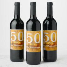 personalized birthday wine bottle labels