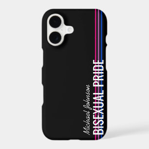 Personalized Bisexual Flag Colour Stripes Black