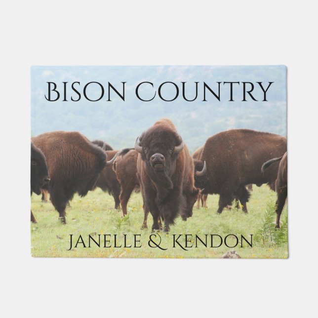 Personalized "Bison Country" Doormat (Front)