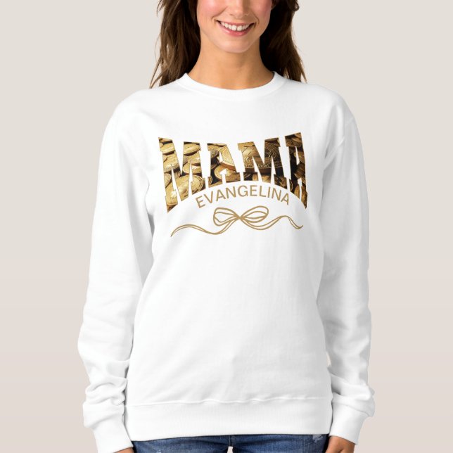 Personalized Bitcoin MAMA Coquette Sweatshirt (Front)