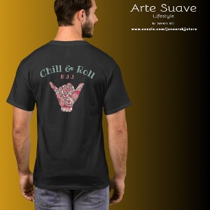 Personalized BJJ Jiu Jitsu Chill And Roll Shaka T-Shirt